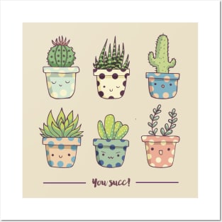 Cute succulents Posters and Art